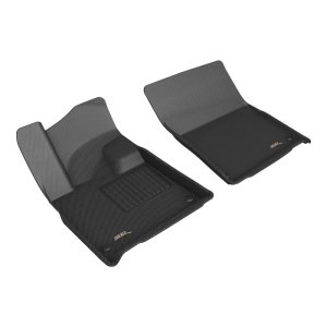Rivian R1T Floor Mat Set - Front - 3D MAXpider - Kagu - Black - `25-`26 Rivian R1T Floor Mat Set - Front - 3D MAXpider - Kagu - Black - `25-`26
